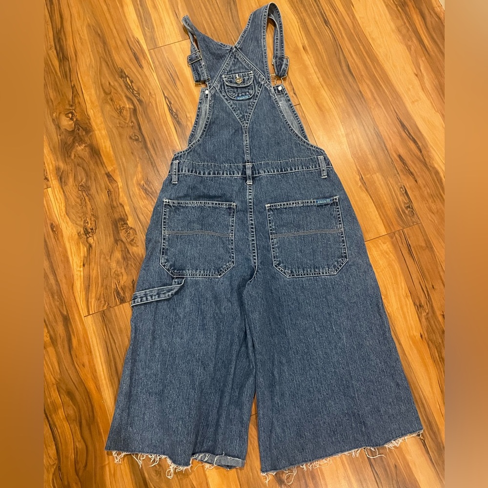 Vintage Y2k Zanadi 100% Cotton Overalls Shorts Size S - Picture 2 of 5